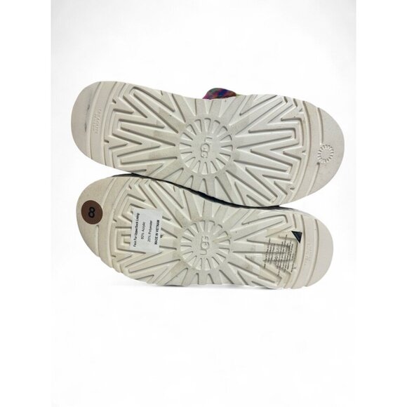 UGG Women's Fluffita Pixelate Slippers Size: 8 Tie-Dye Neon Platform Slide Fuzzy - Picture 6 of 6